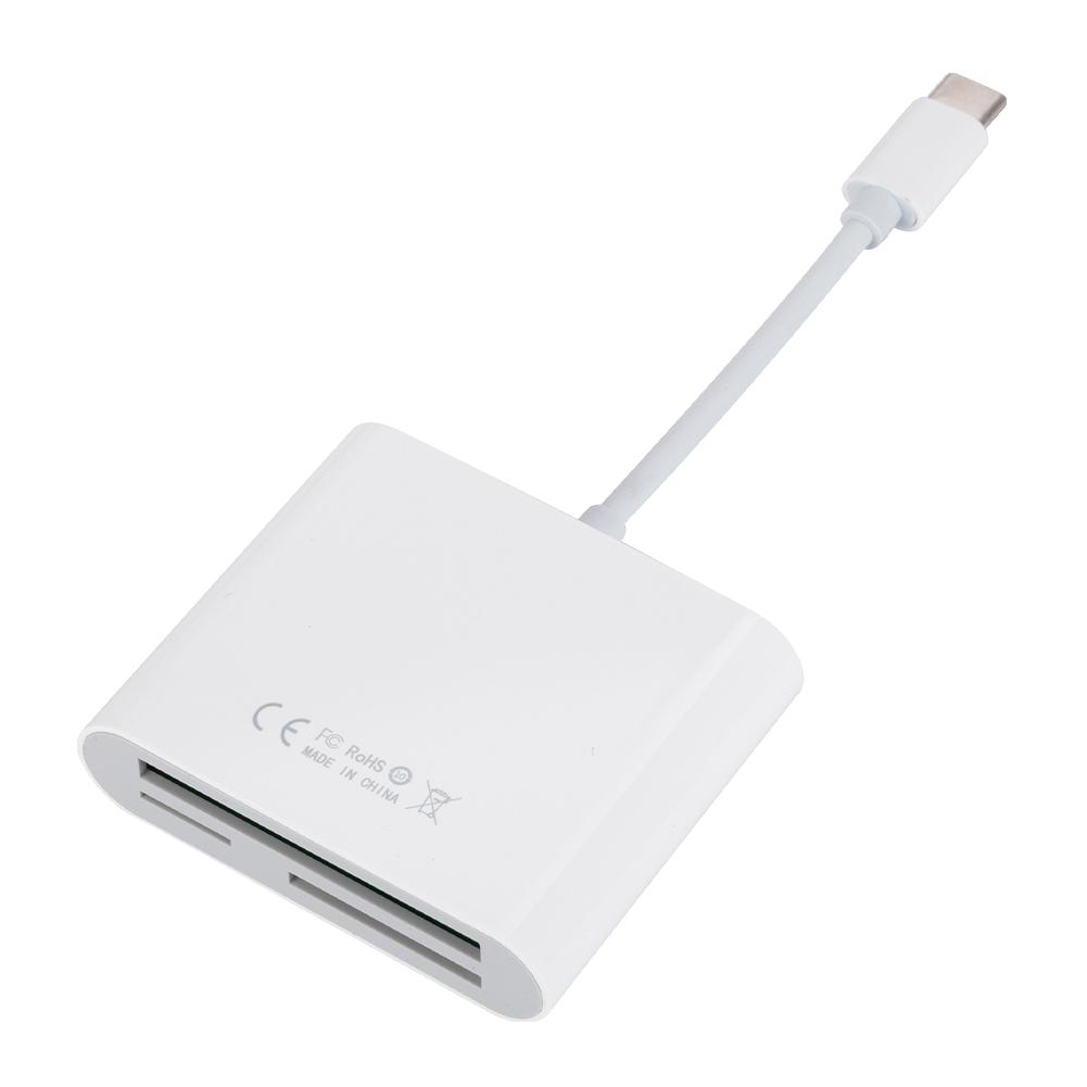 3 in 1 Type-C To SD/TF/CF Memory Card Adapter SD Card Reader Driver Free CF SD TF Compact Camera Card Reader for iPad iPhone 15