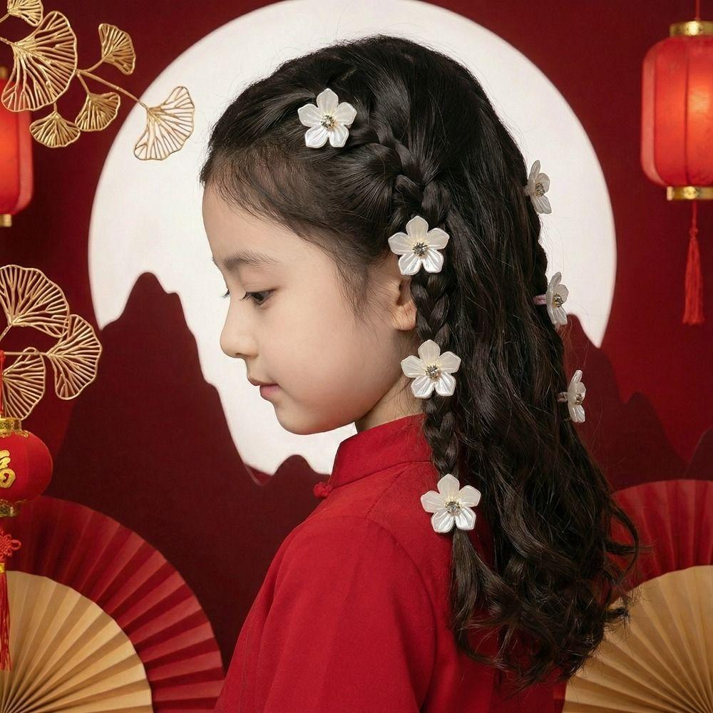 10pcs High Elasticity Flower Girls Hair Ties Durable Braiding Elastic Rubber Bands Fresh Outdoor