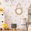Rosa herzförmige Wandaufkleber, Mädchenzimmer Wanddekorationsaufkleber, Warme Schlafzimmer selbstklebende Wandaufkleber
