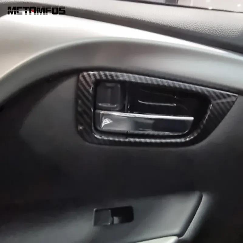 For Mitsubishi Pajero/Montero/Shogun Sport 2016-2024 2025 Carbon Fiber ide Door Handle Bowl Cover Trim Frame Car Accessories