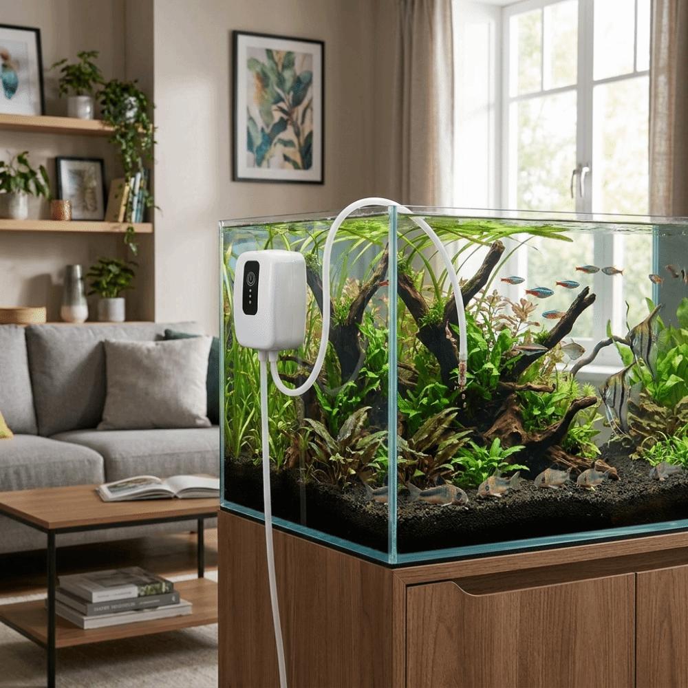 Mute Siphon Pump Mini Electric Suction Drainer  Aquarium Water Change Tool