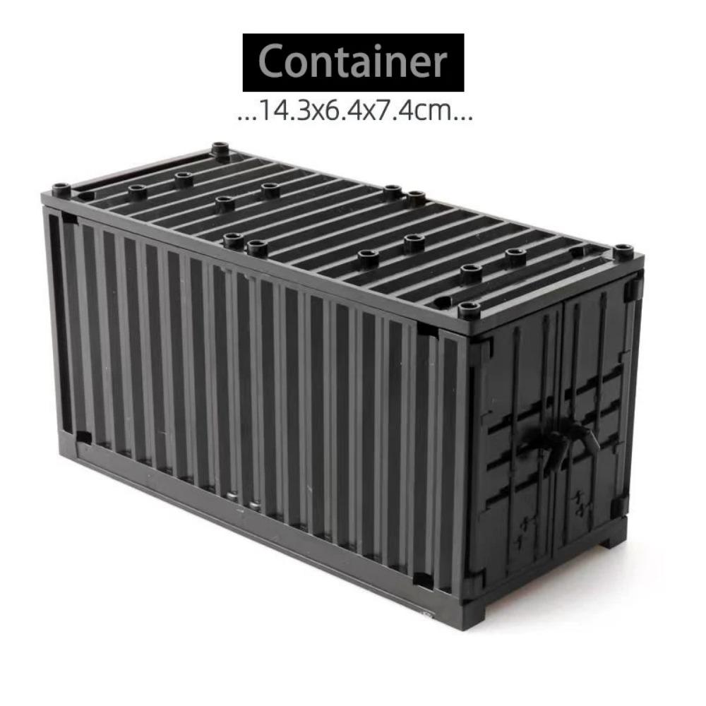 Beige Container MOC Military Weapon Boxes Bricks Accessories Army Scene WW2 Building Block Parts Shipping SWAT