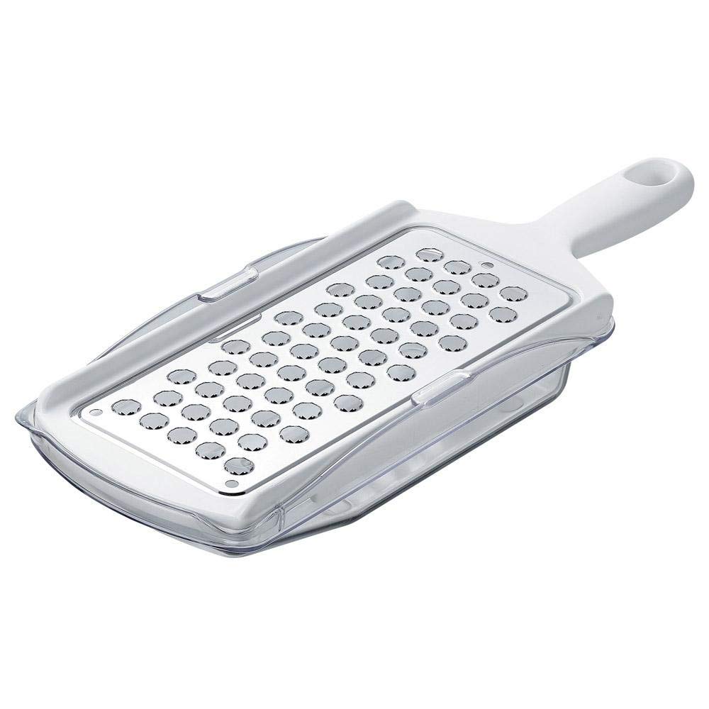 Shimomura Kogyo Full Veggie Stainless Steel Grater with Made in Container, Tsubame-Sanjo, Niigata, FV-648 белый