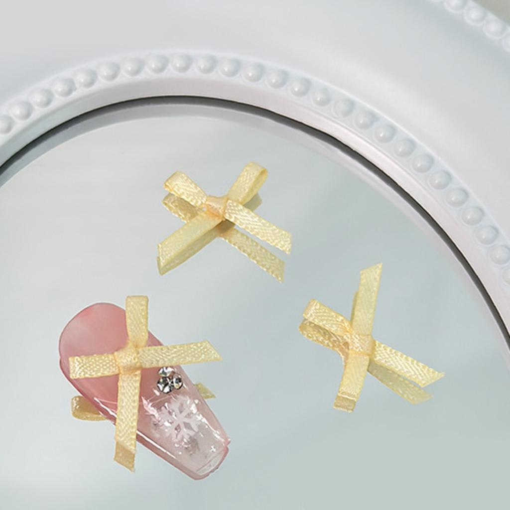 10Pcs Bow Nail Charms Bow Nail Art Decorations Colorful Bowknot Nail Accessories Acrylic Nails DIY Manicure Tips