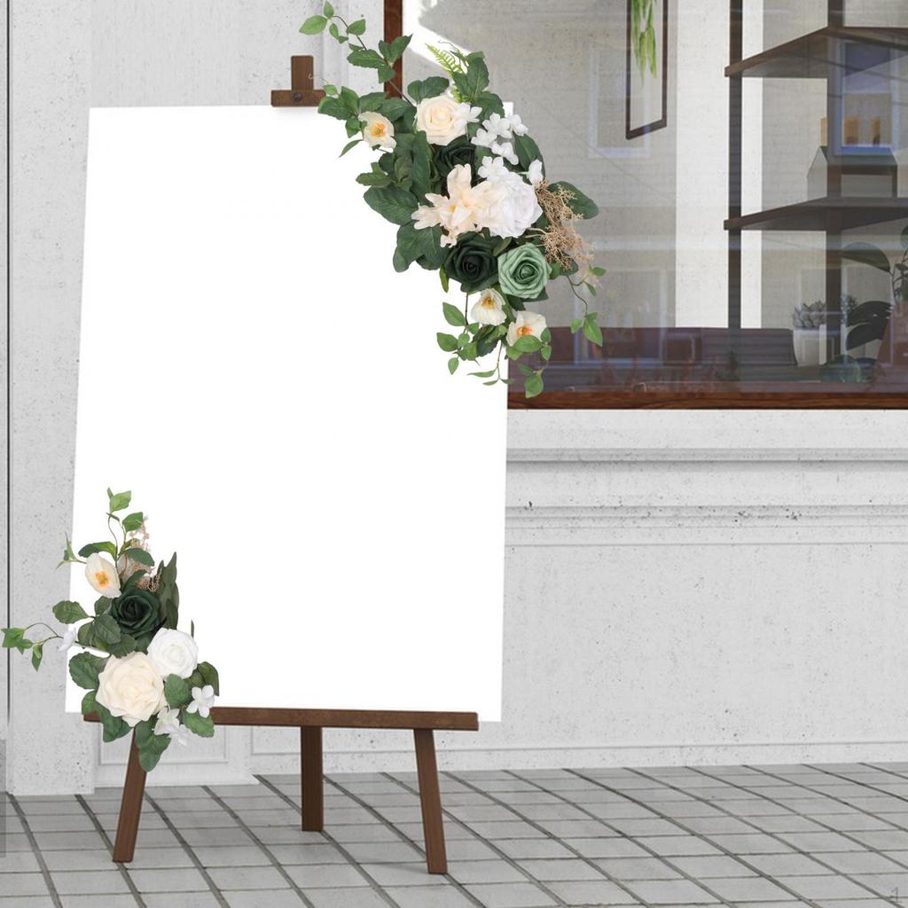 2 Pack Wedding Arch Floral Swag with Artificial Blooms for Home And Event