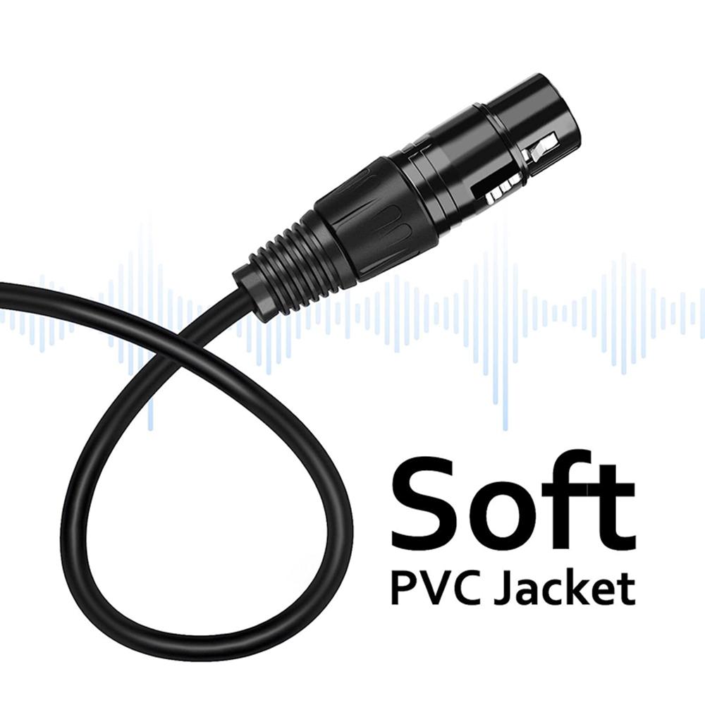 3-pins XLR hunn til dobbel 2 hann Y splitterkabeladapter 0,5 m lengde