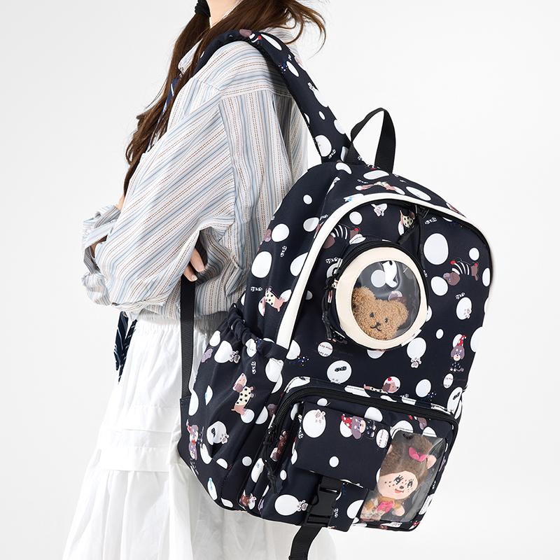 Printed Large Capacity Backpack Travel Cartoon Backpack Student Schoolbag