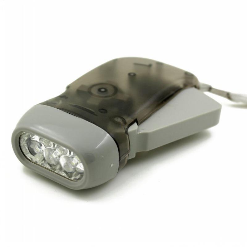 Hand-cranked Solar Power Flashlight: Portable Emergency Light