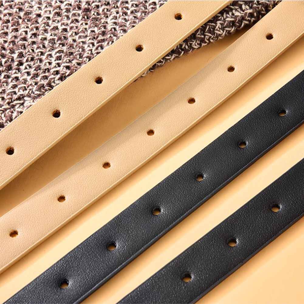 Women Waistband Imitation Leather Retro Style Metal U-shaped Buckle Waist Belt