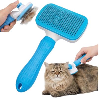 Pet Brush Self Clean for Dog Cat, Removes Loose Fur and Reduces Shedding