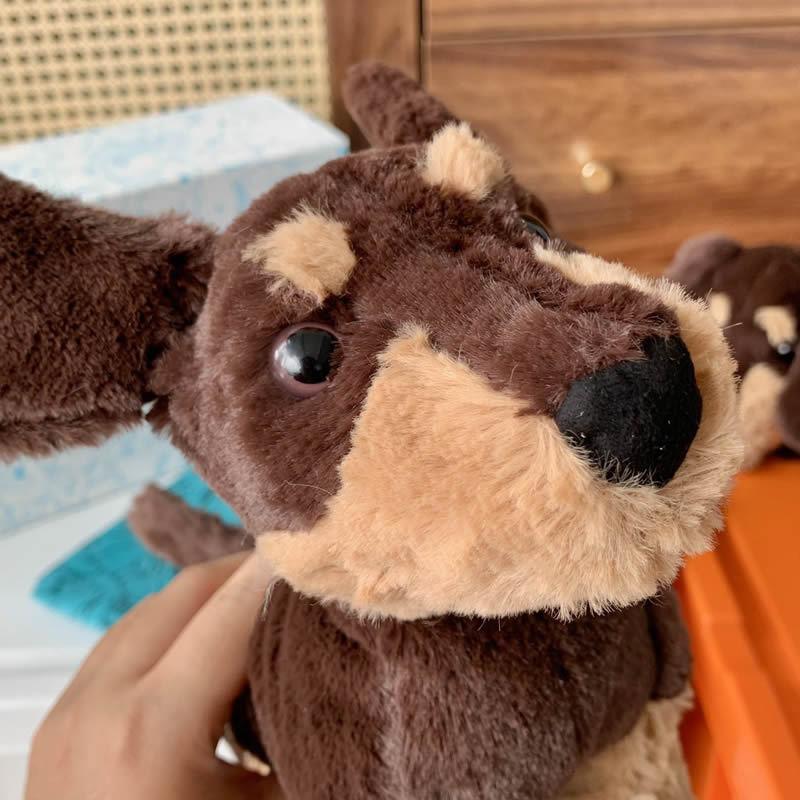 1Pc Children Birthday Gifts Cute Dachshund Pendant Plush Toy Doll Backpack Hanging Ornament Doll Home Decorations