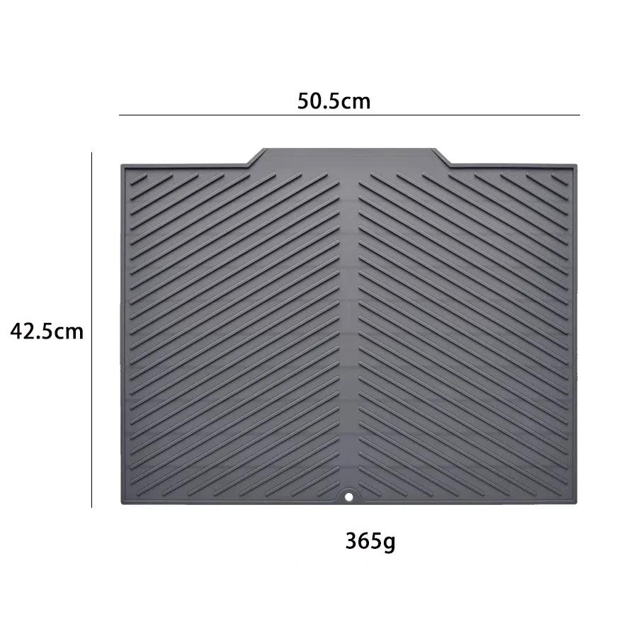 1Pcs Wave Draining Pad Silicone Drying Mat New Non-slip Dish Holder Table Mat Kitchen Placemat Foldable Heat Insulation Pad