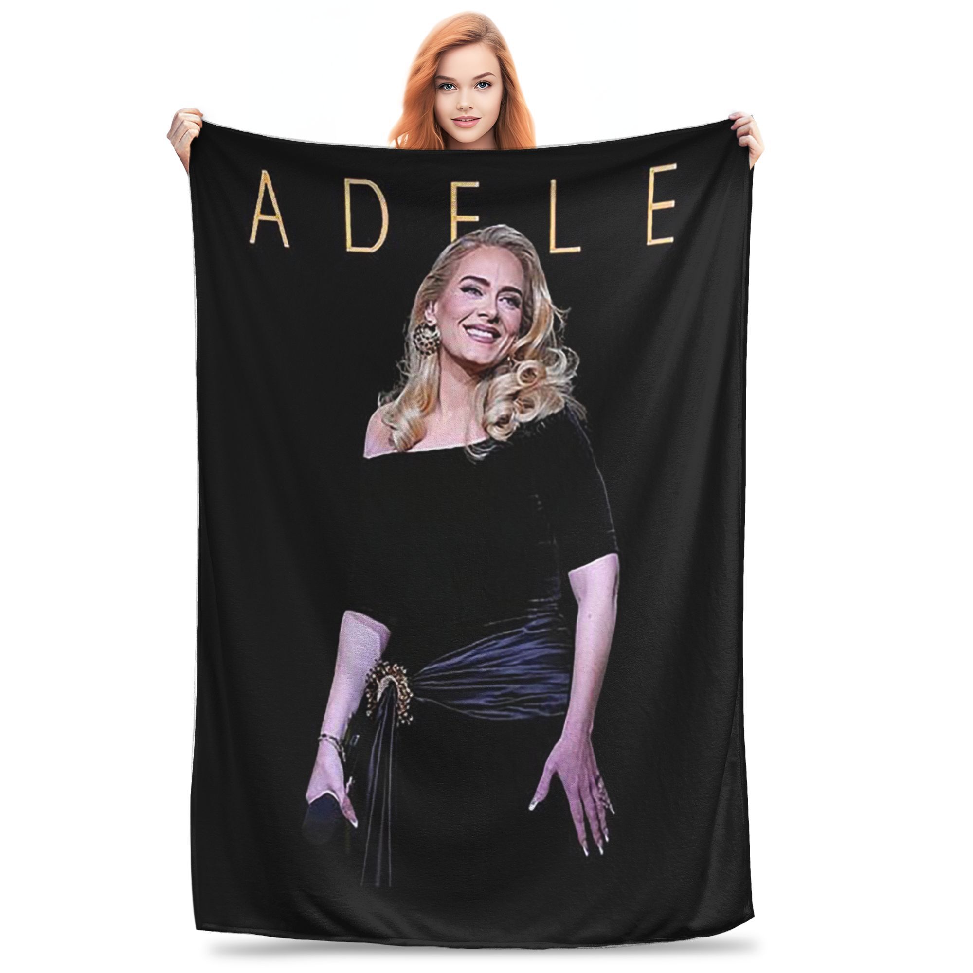

Flannel Throw Blanket Cool Singer Adele Tour 2024 Music Album Warm Plush Blankets Soft Bedding for Bed Living room Travel Couch 75x90cm