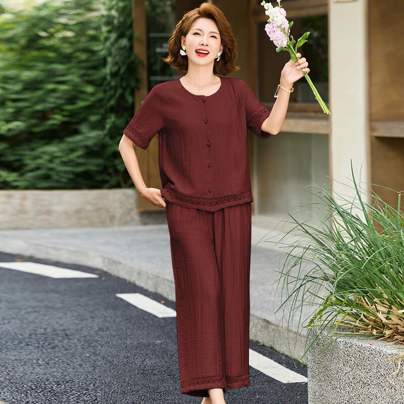 Women's Lightweight Elegant Blouse & Wide-Leg Pants Set