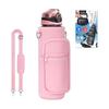 Mo Moon Water Bottle Cover 1 Liter Cold Insulation Pink 750ml Thermos Yamasen Stainless Steel Bottle Shoulder PET Bottle with Pocket