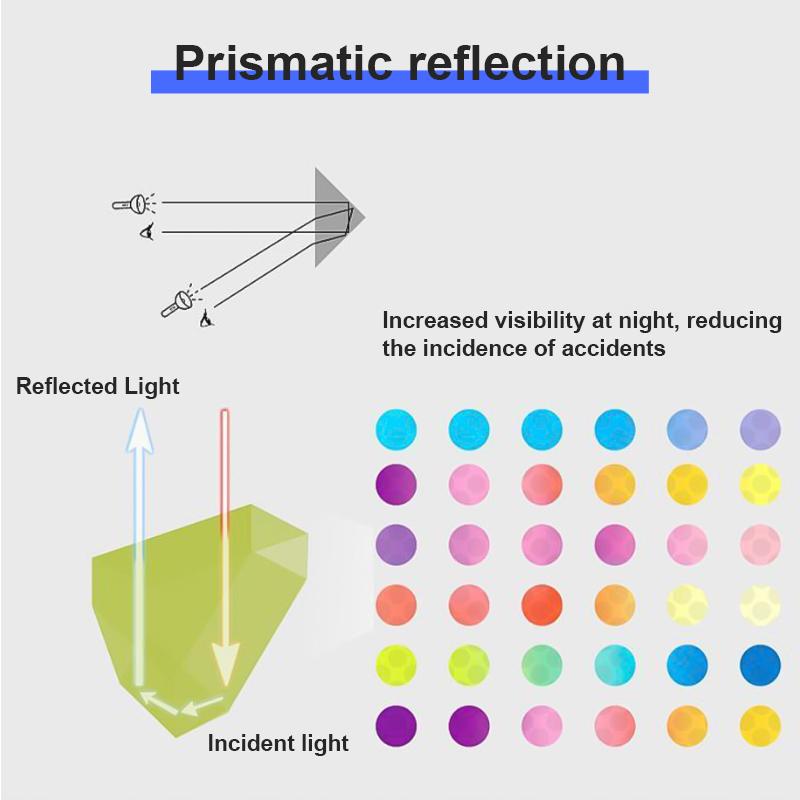 SEAMETAL 20PCSDIY Car Motorcycle Reflective Decorative Stickers