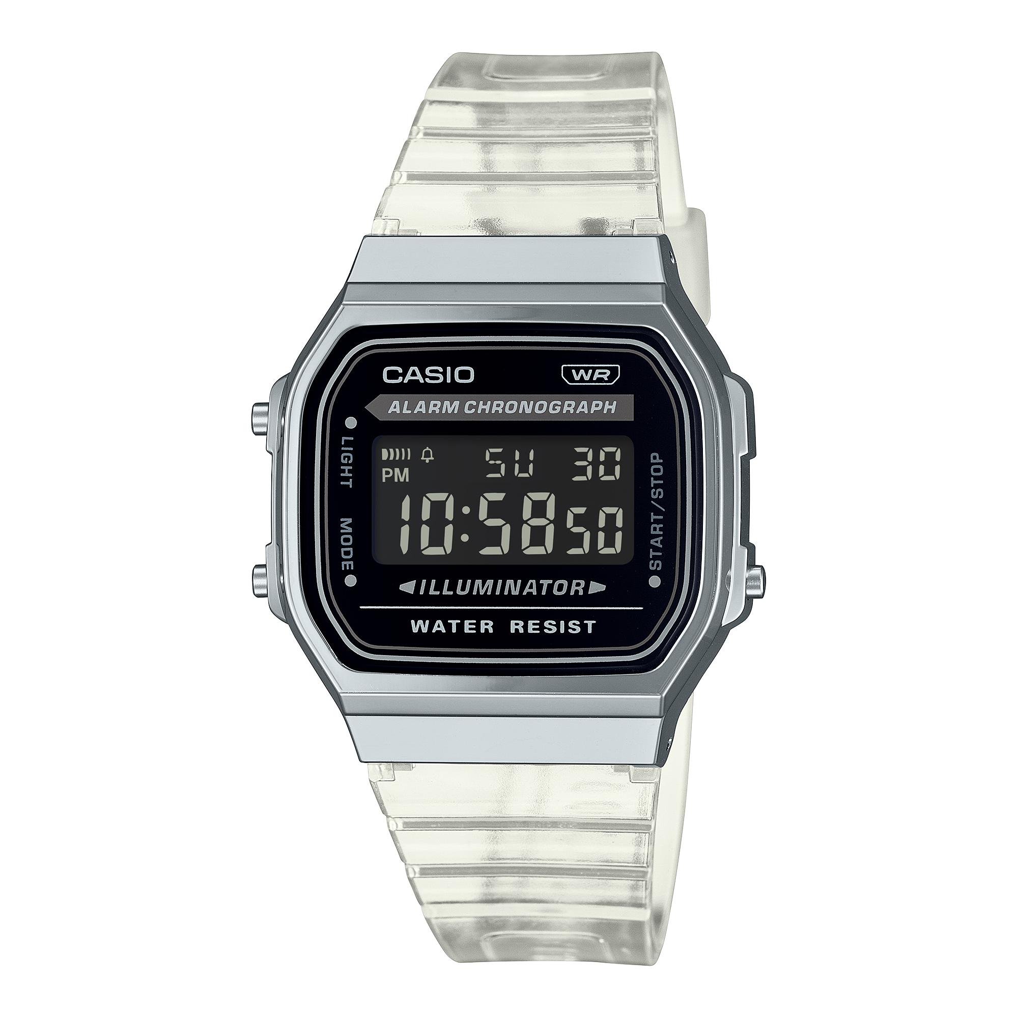 Casio Men s Resin Water Resistant Alarm Quartz Watch A168XES-1B синий