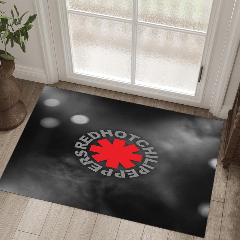 Red Hot Chili Peppers Design Crystal Velvet Carpet Cozy Non?Slip Printed Rug For Bedroom Living Room Entrance