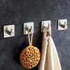 1 Pcs Stainless Steel 3M Self Adhesive Hooks Sticky Wall Door Hook Robe Tea Towel Rustproof Towel Rack Clothes Coat Hanger