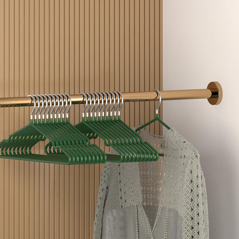 

5 шт. Вельветовые вешалки для одежды и пальто, нескользящие, роскошные флокированные вешалки для брюк и юбок, 4 шт. крючков для хранения в шкафу, вешалки для одежды для взрослых зелёный