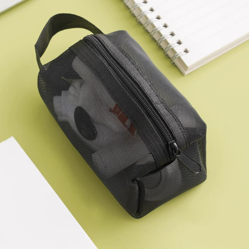 Hot Sale Large Capacity Key Bags Transparent Cosmetic Bag Square Mesh Storage Pouch Mini Zipper Coin Purse Wash
