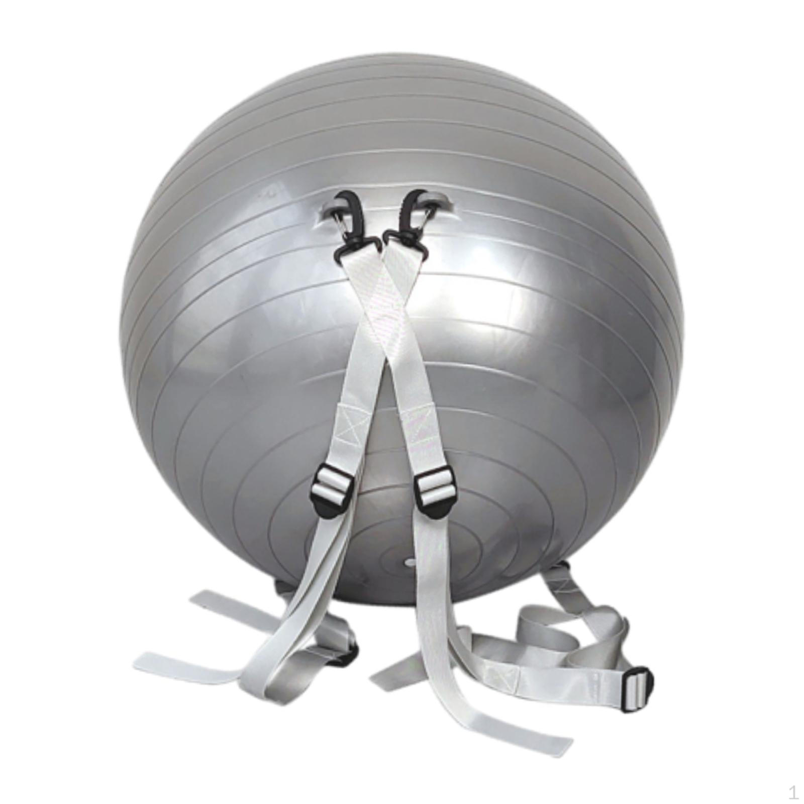 

Тренировочный набор с мячом для фитнеса для дома и спортзала серый