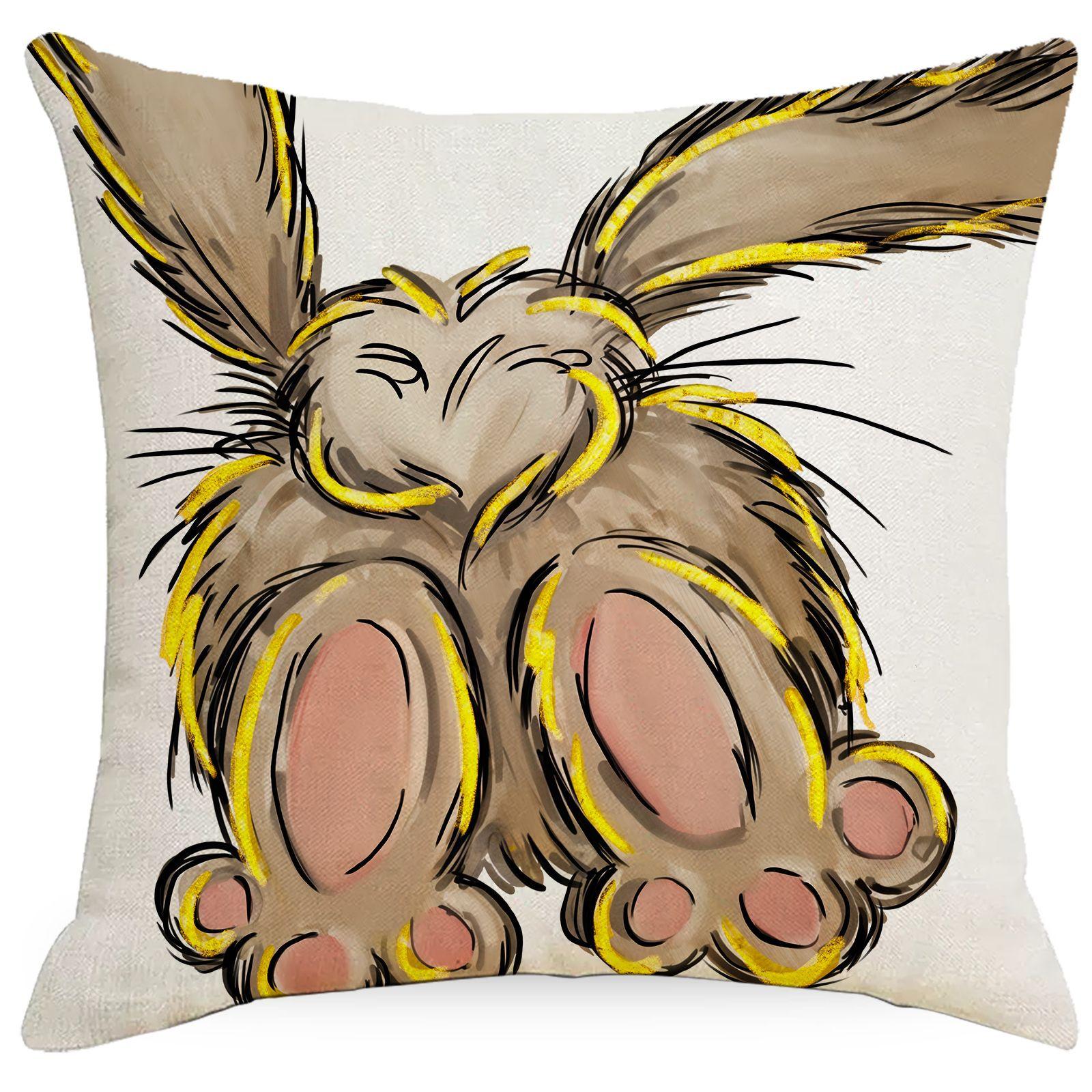 

Пасхальный Кролик Редис Наволочка Гостиная Спальня Украшение Наволочка Праздничное Украшение Дивана Наволочка для Подушки 45 * 45Cm