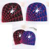Autumn Winter Hip-hop Spider Web Knit Hat European American Style Unisex Warm Ear Protection Outdoor Wool Cap Black Blue