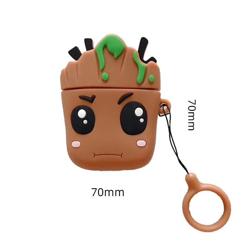 Marvel Groot Tree Man Airpods Pro Protective Case Cartoon Style Silicone Cover For Apple Earphones