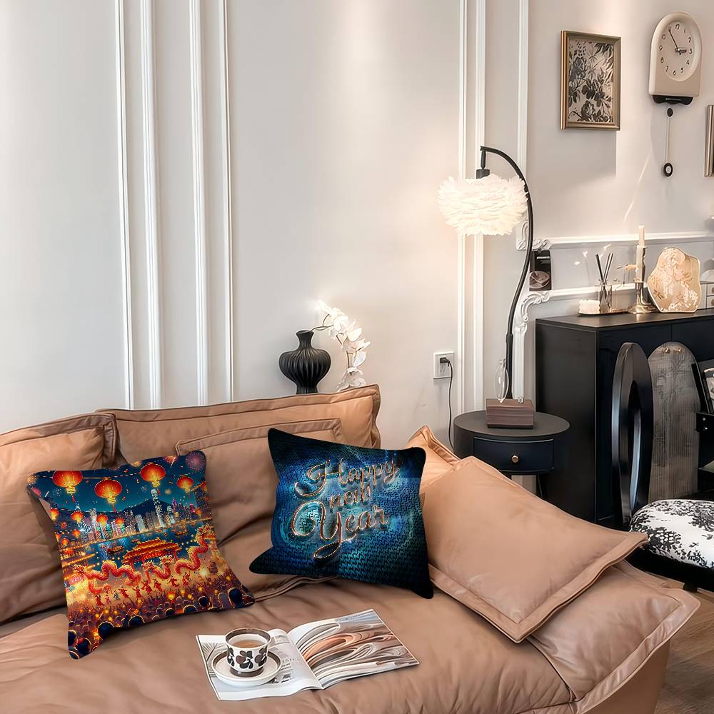 Art New Year Personalized Pillow Cover Kids Bedroom Wild Party Decor Pillowcase Kid Birthday Shower Gift