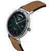 Bauhaus Classic Leather Strap Dark Green Dial Automatic 21624 Men's Watch
