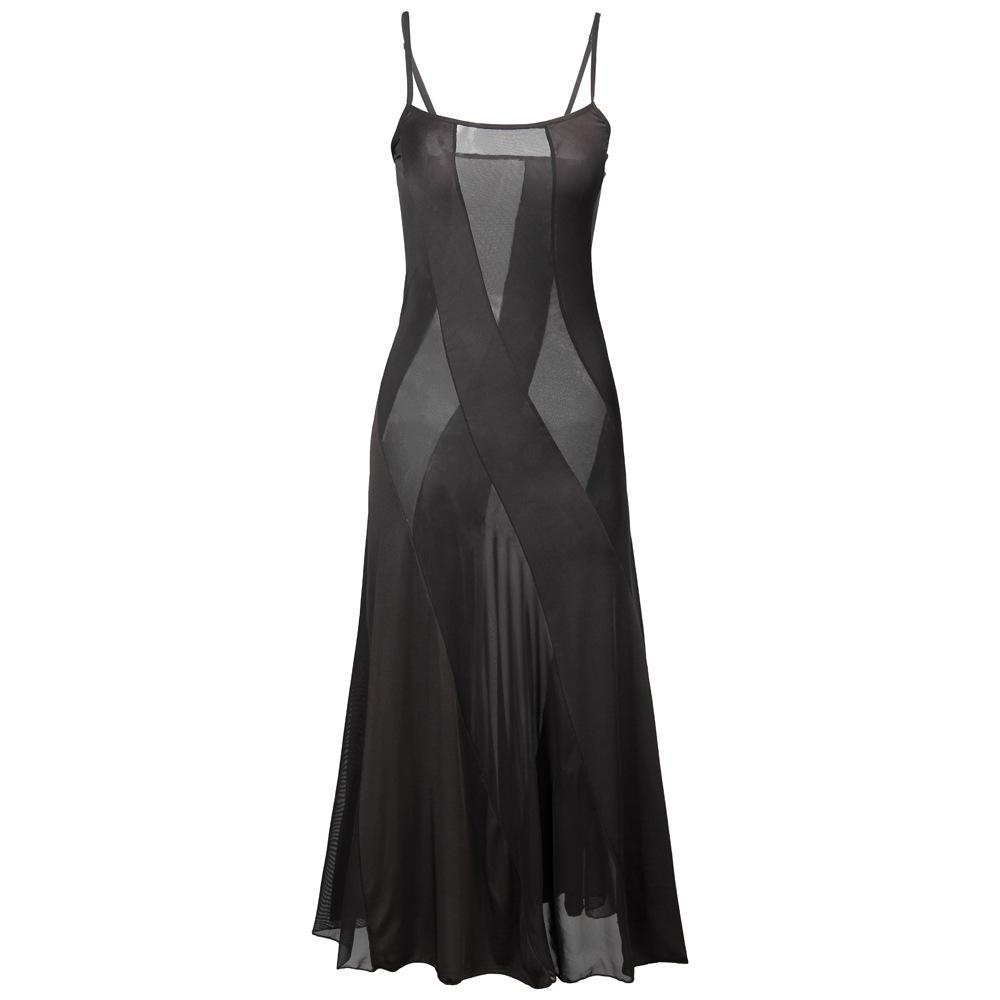 S-6XL Plus Size European & American Sexy Splicing Suspender Long Lingerie Dress