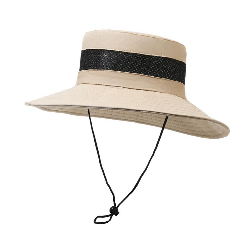 Fashion Trendy Bucket Hat Anti-Sun Anti-UV Fishing Cap Breathable Adjustable Beach Hat Gift