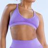 Seamless High Elastic Yoga Bra With Floral Jacquard For Fitness And Running