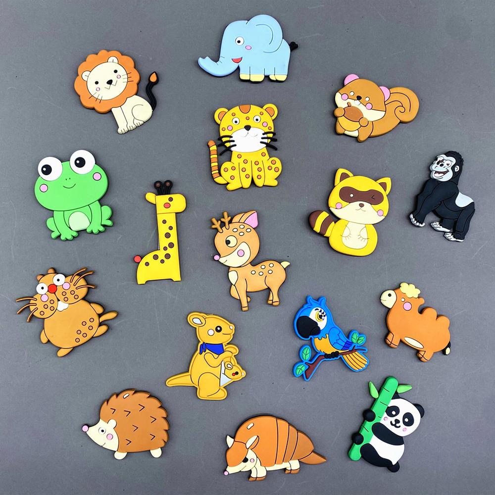 Cute Fridge Magnets PVC Cartoon Animal Magnet for Children Decorative Magnets for Refrigerator Cute Magnetic Magnet for Kid