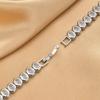 Tennis Bracelet for Women Silver Plated Cubic Zirconia Link Non-tarnish Waterproof Chunky Chain Hip-hop Jewelry Jewelry