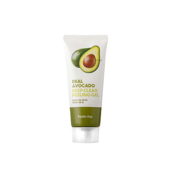 Farmstay Real Avocado Deep Clear Peeling Gel Gentle Exfoliating & Nourishing Care 100ml × 2pcs (1+1 Offer)