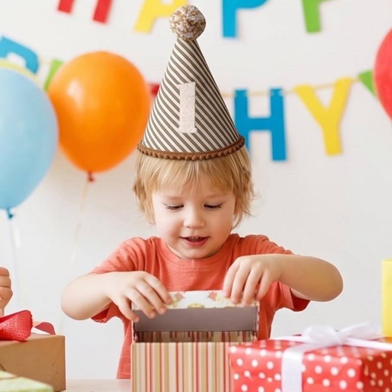 Portable Ventilated Cotton Celebration Hat With Adhesive Number Soft Cloth Party Hat For Whole Ages