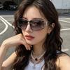 Metal YK sunglasses hollowed out new women's European and American personality spice girls jumping sunglasses fashion sunglasses J