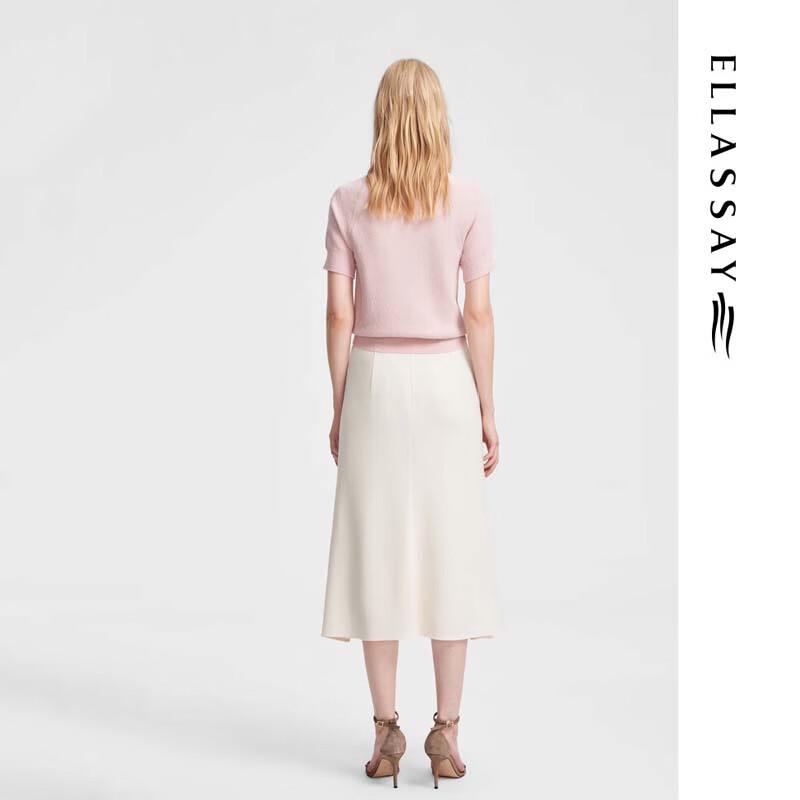 ELLASSAY Women's Sweet Hollow Knit Short Sleeve Top