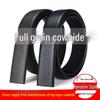 Buckle-Free Leather Belt for Men - Genuine Leather, Automatic Buckle, Versatile Lychee Grain Cowhide.