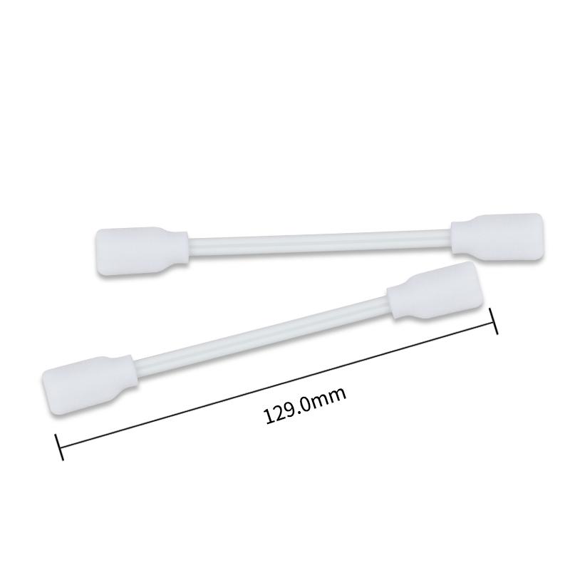 White Handle 129mm Long Double Head Cleaning Lint Free Cleanroom Sponge Tip Polyurethane Foam Swab Stick CM-FS718