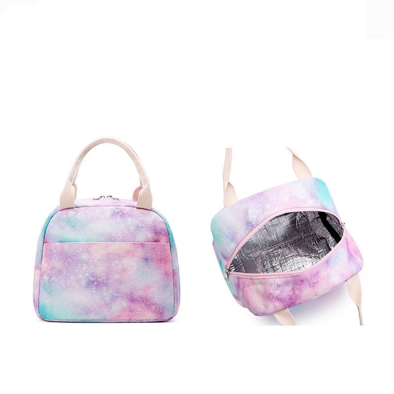 Three-piece Backpack Girls Starry Sky Graffiti Printed School Bag Lightweight Backpack