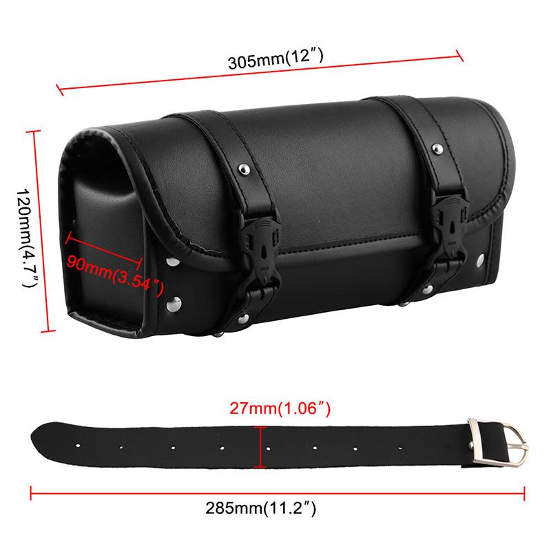 1 Pc Universal Motorcycle Waterproof Tool Bag Leather Travel Pouch Front Luggage Bag for Harley Bobber/Suzuki/Honda/Yamaha