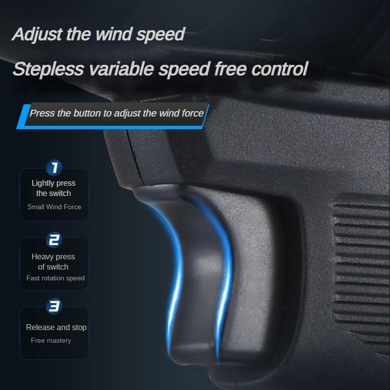 21V AWireless Portable Violent Turbine Fan High Power Electric Hair Dryer Stepless Speed Regulation Small Dust Blower