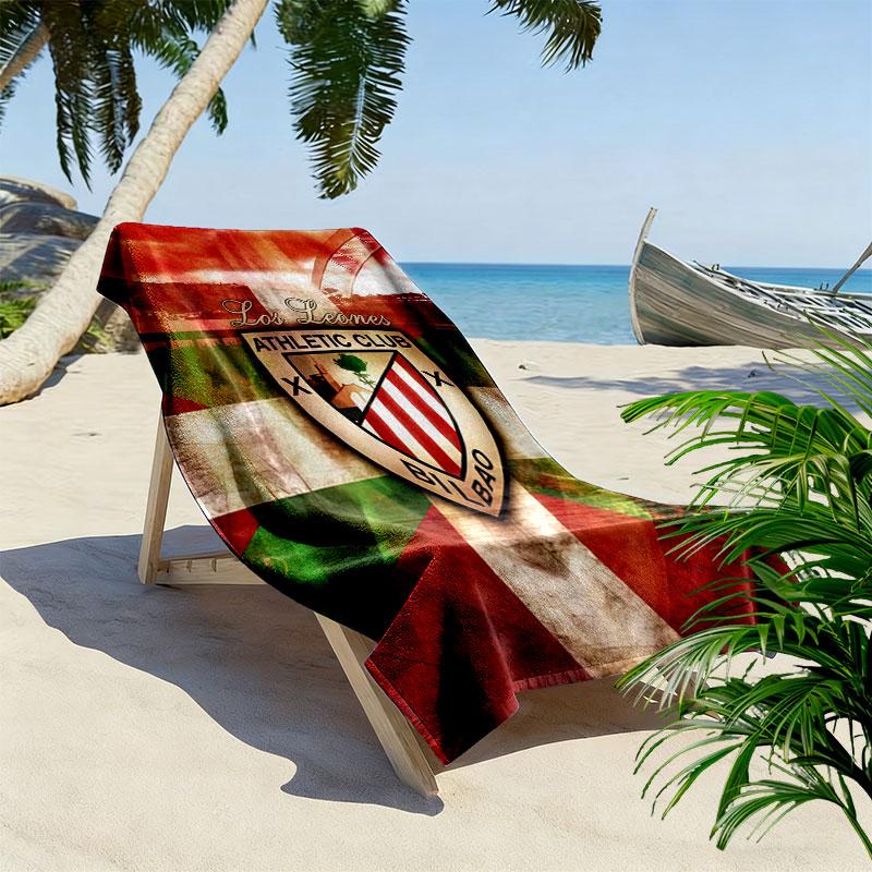 Athletic Club logo Print Beach Towel, Large Soft Quick Dry Towel for Beach Camping Swimming