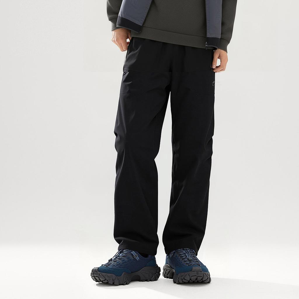 Li Ning Sports Life Collection Comfortable Minimalist Fashion Casual Versatile Soft Fleece Lined Sports Pants Men's AYKVC51-3