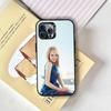 Emma Stone Phone Case For iPhone 17,16,15,14,13,12,11 Plus,Pro Max,XS,Colored Silver Plated Inside Cover