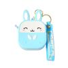 Portable Silicone Rabbit Coin Bag Kawaii Earphone Bag Pendant Bag Pendant Coin Purse Keychain  Kids