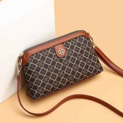 Bolsa de telefone de verão pequena bolsa de ombro senhora versátil casual bolsa de concha camada superior couro pu bolsa crossbody para mulheres